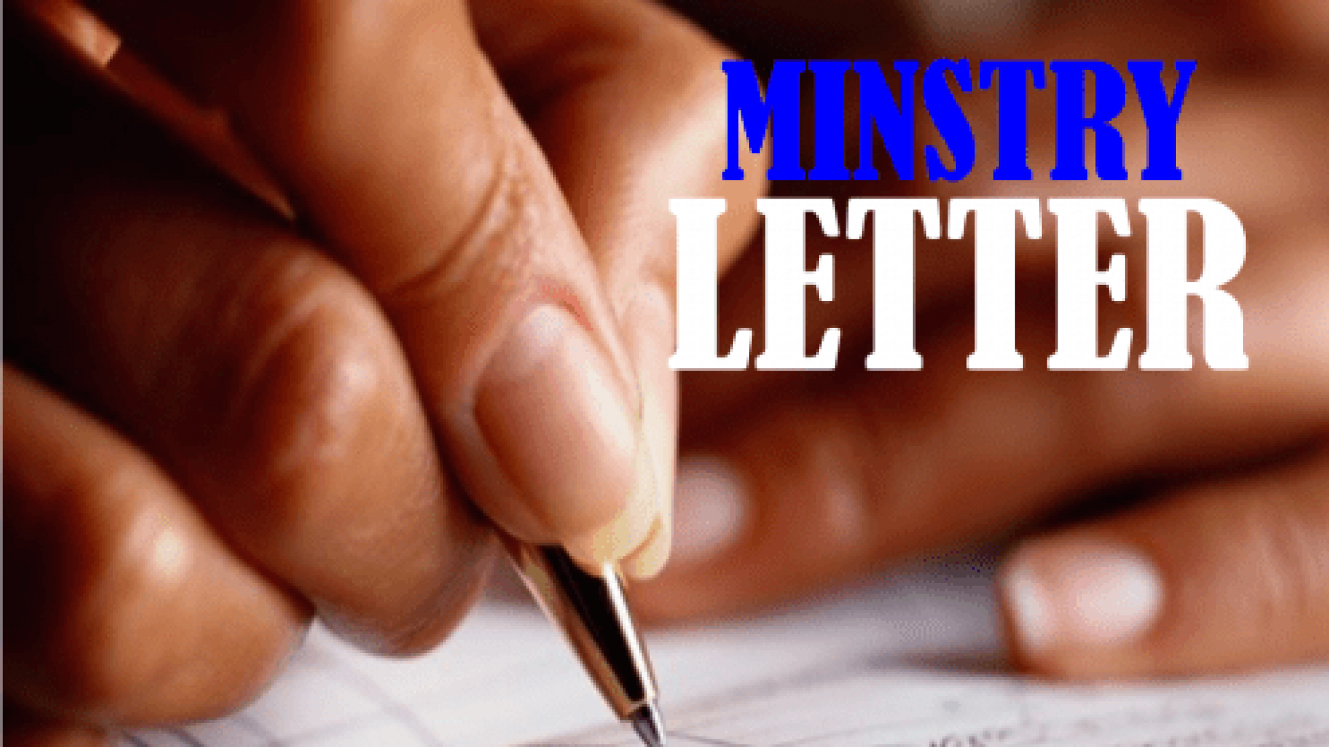 MINISTRY LETTER