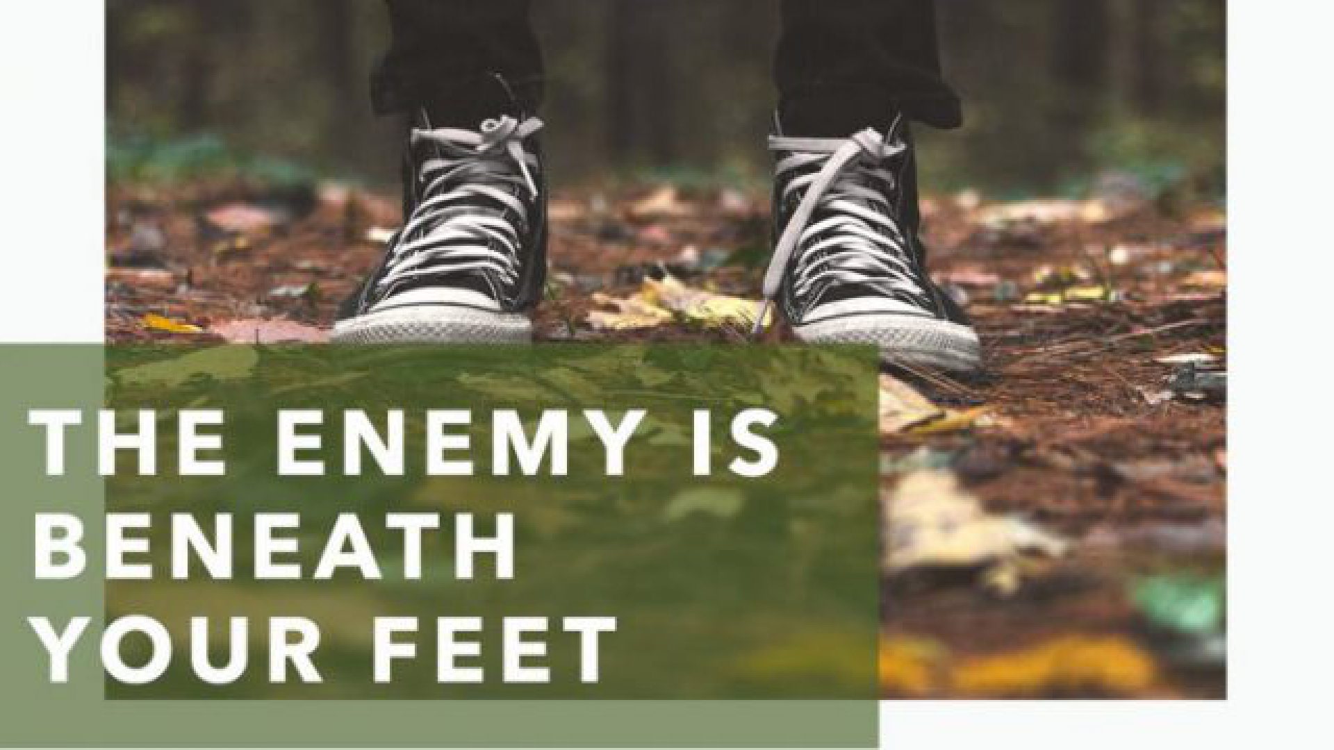 THE ENEMY IS UNDER YOUR FEET